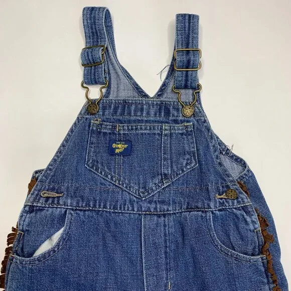 Oshkosh B'gosh Vestbak Size 24M Pants Overalls Cowboy Western Style Denim Jeans - Picture 2 of 12